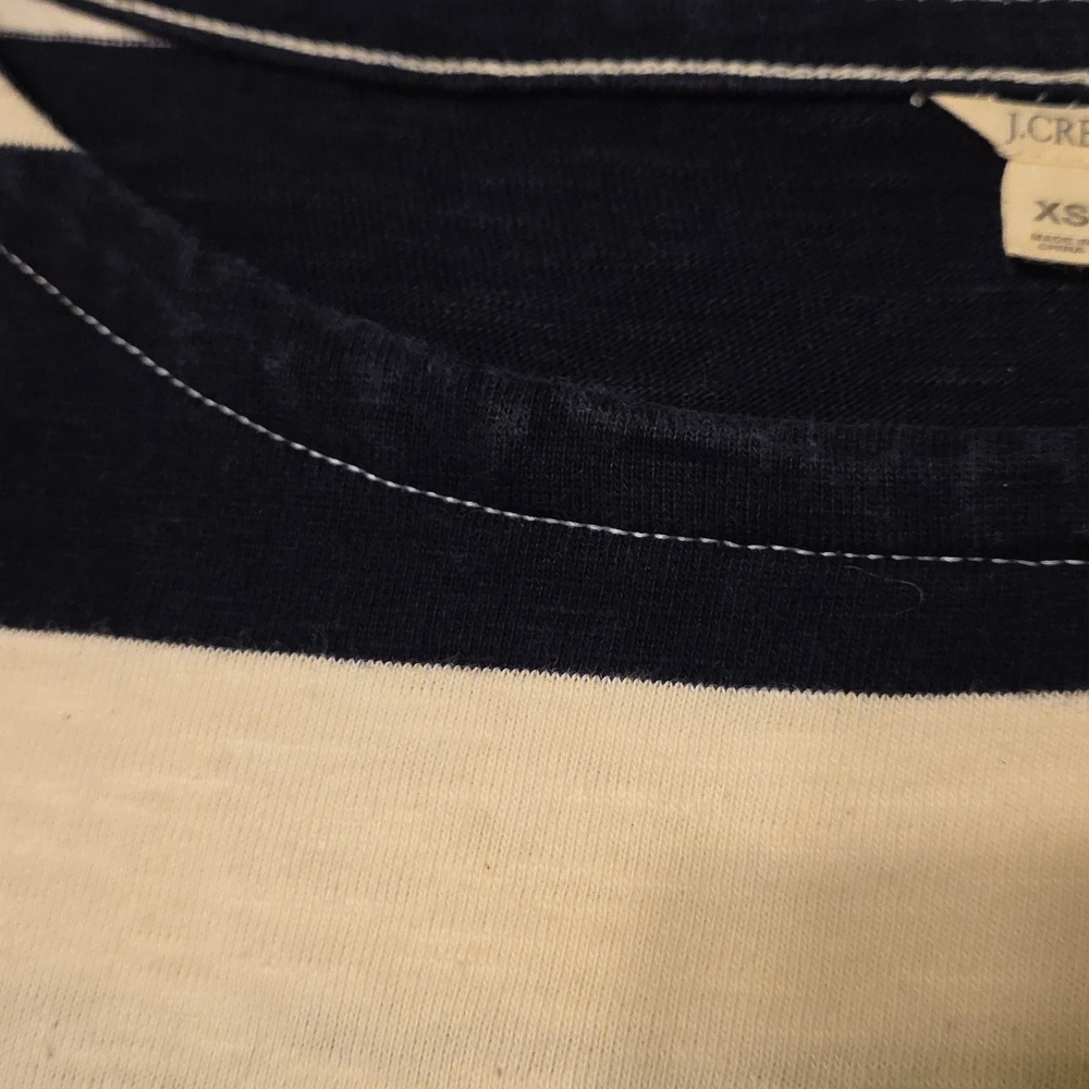 J. Crew Navy and Off-White Rugby Striped Mini Dress, XS - Picture 9 of 11